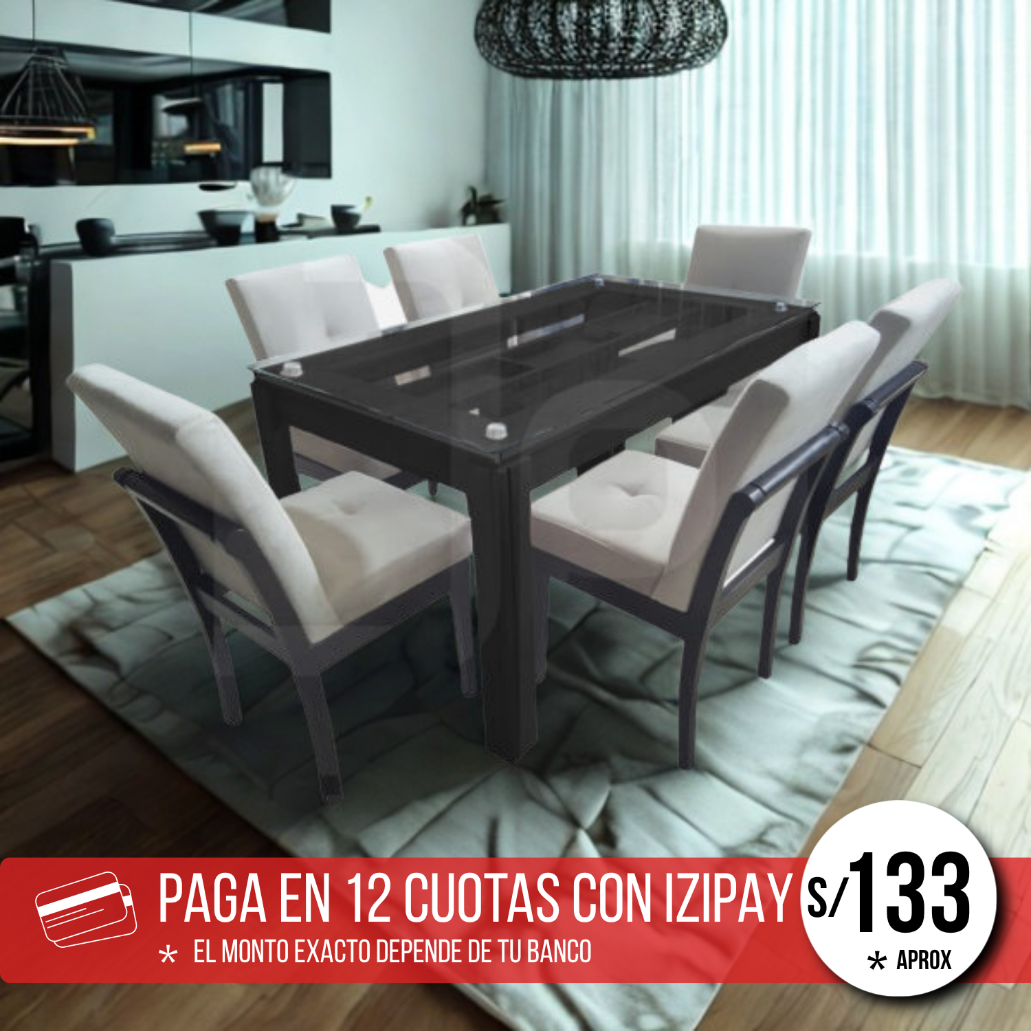 comedor de 6 sillas Rebeka