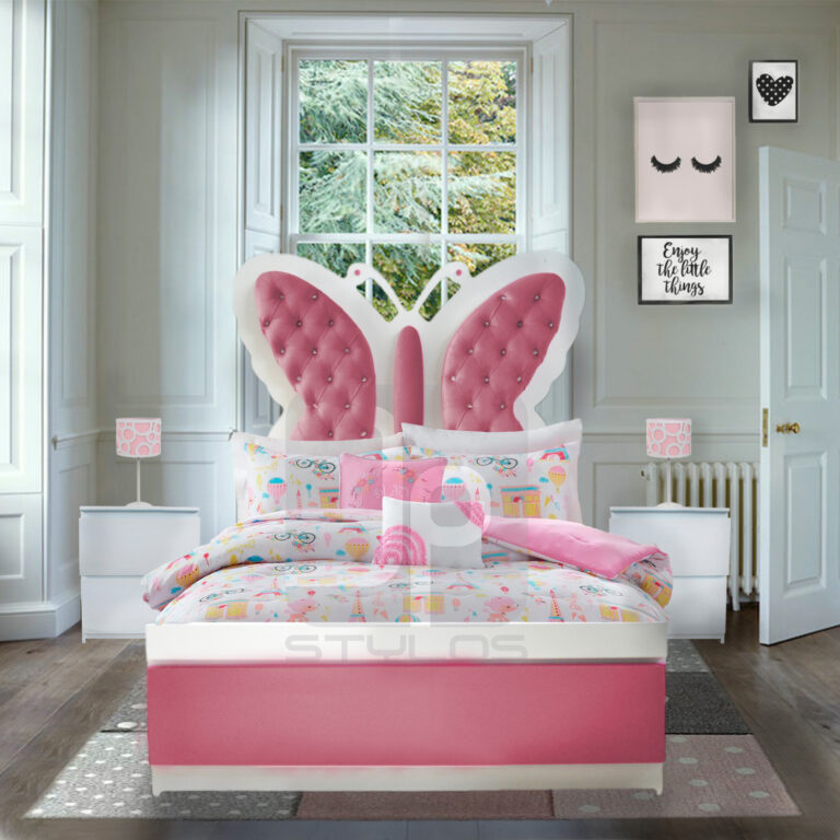 Mariposa: Juego de dormitorio para niña 1.5 Plz | JP STYLOS MUEBLERÍA